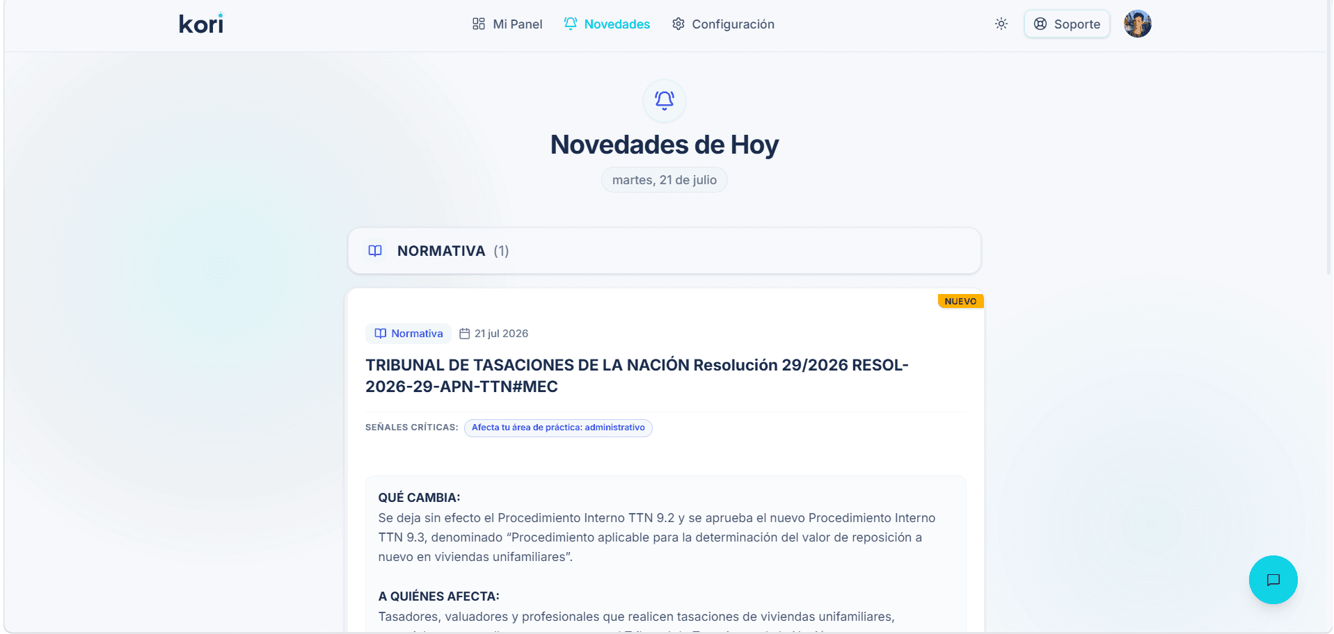 Alertas con análisis de Inteligencia Artificial - Modo Claro